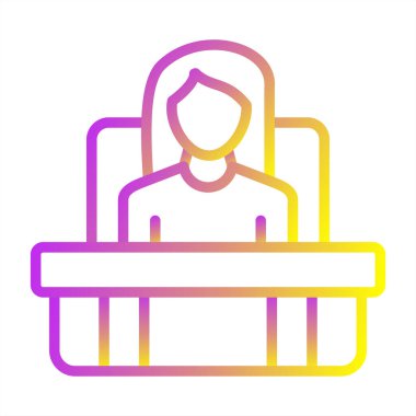 Yönetici seo modern simgesinin vektör illüstrasyonu