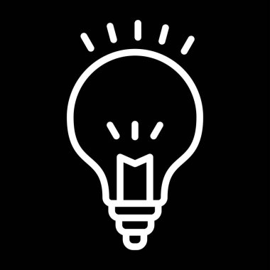 ampul simgesi, vektör illüstrasyonu basit tasarım