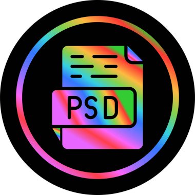 PSD web simgesi, basit vektör illüstrasyonu