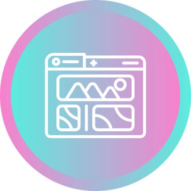 Görüntüler. Web simgesi basit illüstrasyon