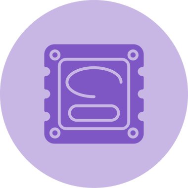 Bilgisayar Cpu simgesinin vektör illüstrasyonu