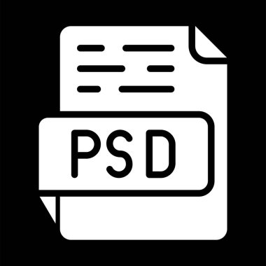 PSD web simgesi, basit vektör illüstrasyonu