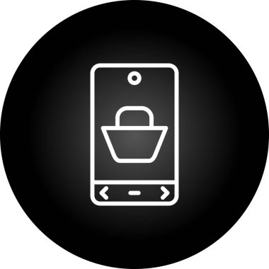 alışveriş simgesi vektör illüstrasyonu 