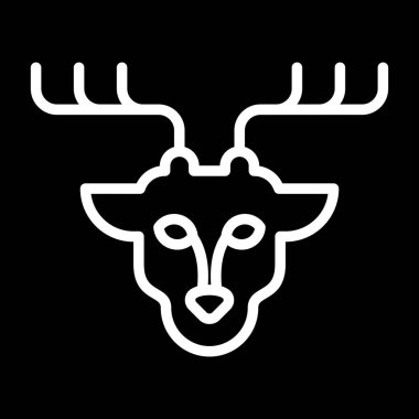 Geyik simge vektör çizim 