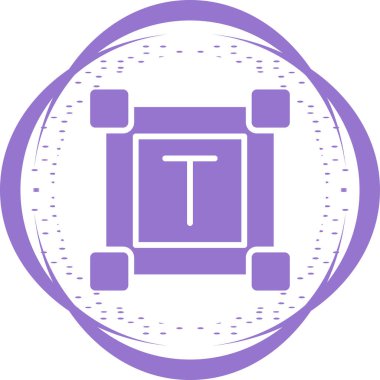 Yazı Tipi Tasarımı simgesi, vektör illüstrasyonu  