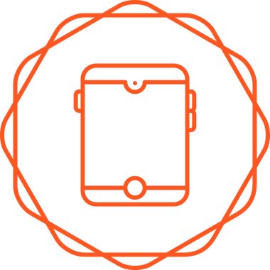 akıllı telefon simgesi, vektör illüstrasyonu basit tasarım