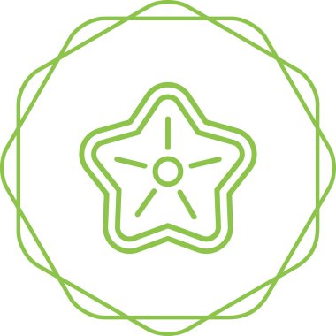 deniz yıldızı ikonu vektör çizimi