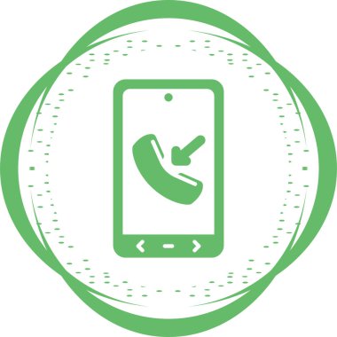 Gelen aramalı cep telefonu. Web simgesi basit illüstrasyon