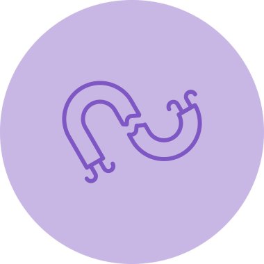 Kırık Kablo web simgesi, basit illüstrasyon 