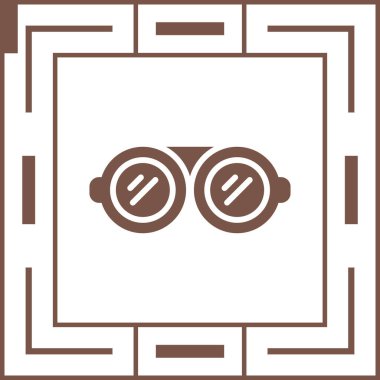 Gözlük. Web simgesi basit illüstrasyon 