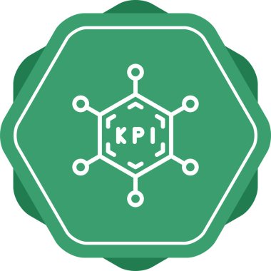 Anahtar Performans Göstergesi ikon vektör çizimi