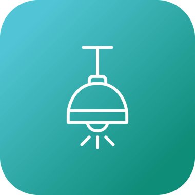 tavan lambası web simgesi, basit vektör illüstrasyonu