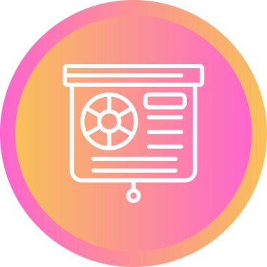 Sunum. Web simgesi basit illüstrasyon