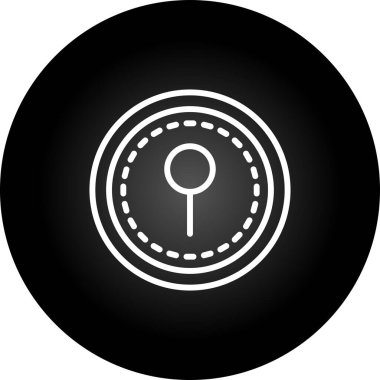 Anahtar deliği web simgesi, basit illüstrasyon 