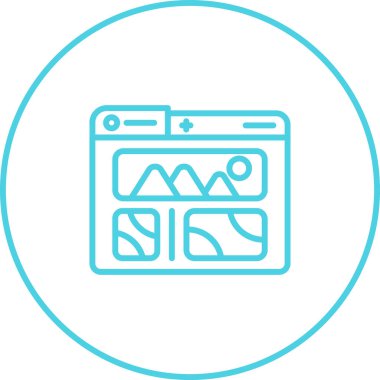 Görüntüler. Web simgesi basit illüstrasyon