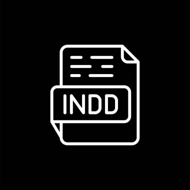 INDD file format icon, vector illustration clipart