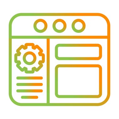 Web tarayıcı simgesi, vektör çizim     