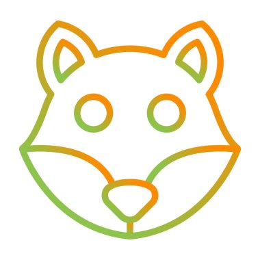 İzole edilmiş arkaplanda tilki simgesi