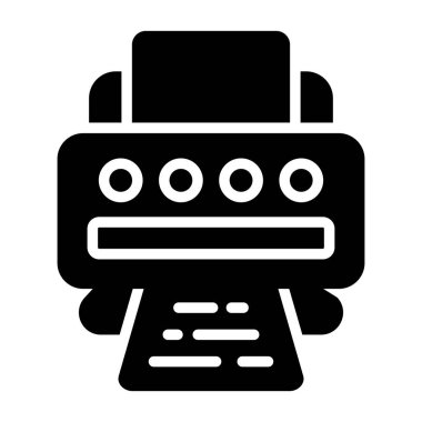 Yazıcı. Web simgesi basit illüstrasyon