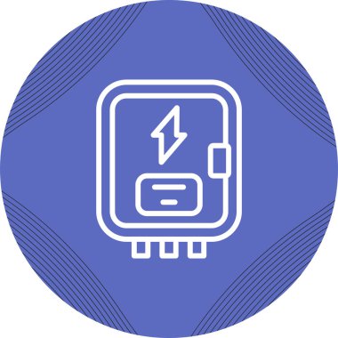 Elektrik Paneli simgesinin vektör illüstrasyonu      
