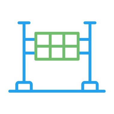 Düz çizgi simgesini bitir. Vektör illüstrasyonu.
