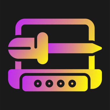 dizüstü bilgisayar simgesi, vektör illüstrasyonu basit tasarım