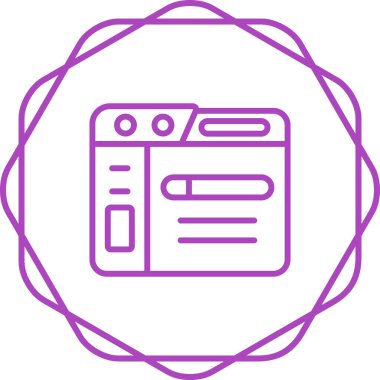 Web tarayıcı simgesi, vektör çizim     