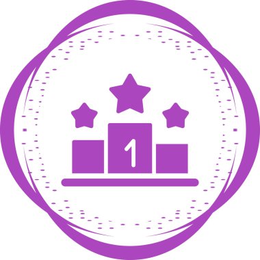 Podyum Web simgesi vektör illüstrasyonu