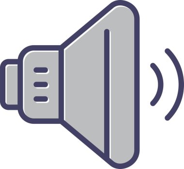ses hoparlörü simgesi, web illüstrasyonu