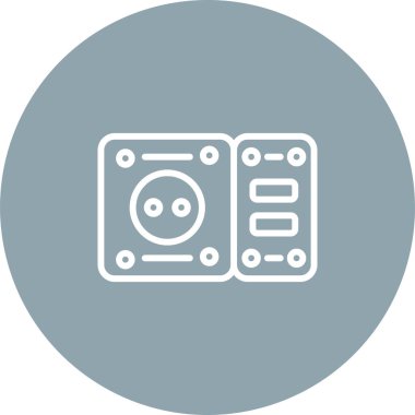 Soket simgesi tasarımı, vektör illüstrasyonu