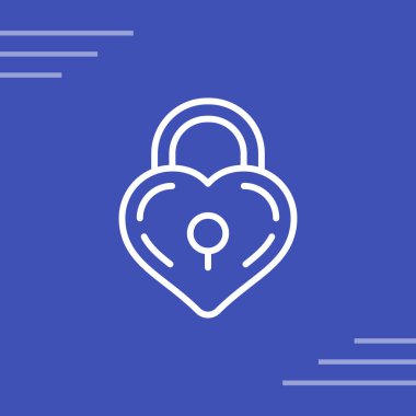 asma kilit simgesi, vektör illüstrasyonu basit tasarım