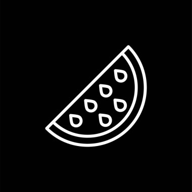 Karpuz besin simgesinin vektör çizimi