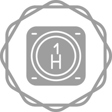 Periyodik tablonun hidrojen kimyasal elementinin web çizimi