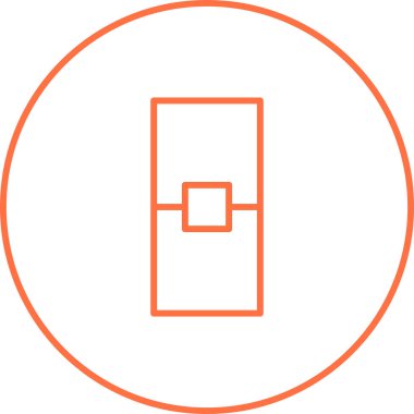 Dikdörtgen simgesi, beyaz arkaplanda renkli illüstrasyon 