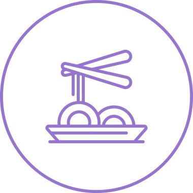 Makarna simgesinin web illüstrasyonu