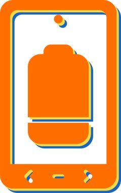 Pil Düşük Ağ simgesi, basit vektör illüstrasyonu