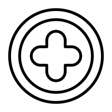 Artı işaret simgesi. Sembol ekle. Navigasyon. vektör illüstrasyonu  