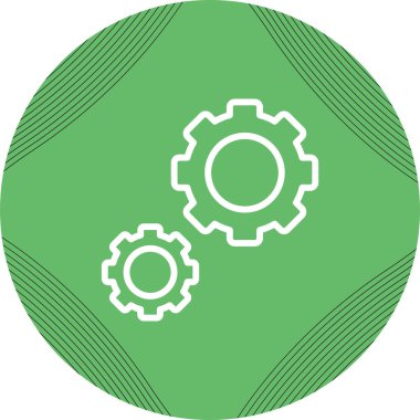 Gears web simgesi, basit vektör illüstrasyonu