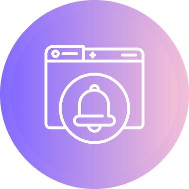 bildirim çanı simgesi, vektör illüstrasyonu basit tasarım