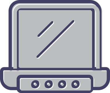 dizüstü bilgisayar simgesi, vektör illüstrasyonu basit tasarım