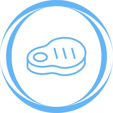 Biftek. Web simgesi basit illüstrasyon
