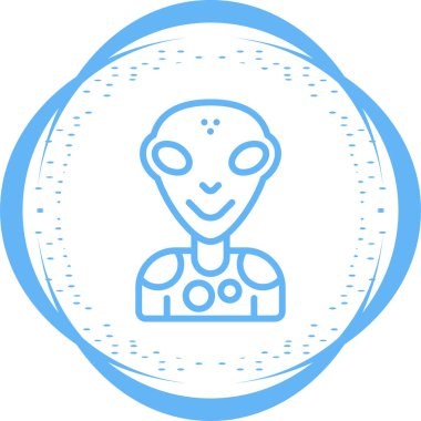 Alien web icon, simple vector illustration clipart