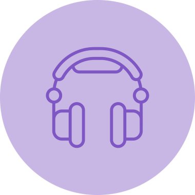 kulaklıklar web simgesi, vektör illüstrasyonu