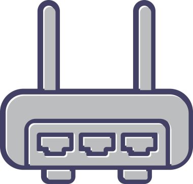 router vektör simgesi, tasarım taslağı 