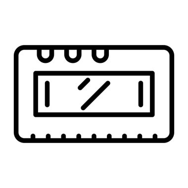 Lcd ekran simgesi, vektör illüstrasyonu basit tasarım