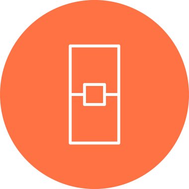 Dikdörtgen simgesi, beyaz arkaplanda renkli illüstrasyon 