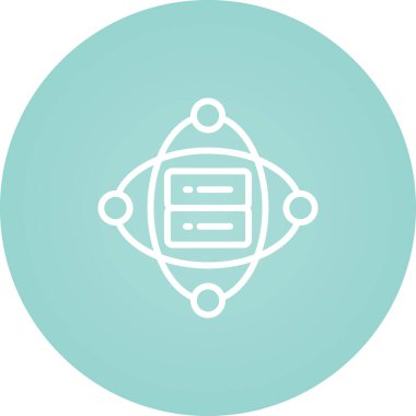 Küme Sunucusu vektör çizgisi simgesi