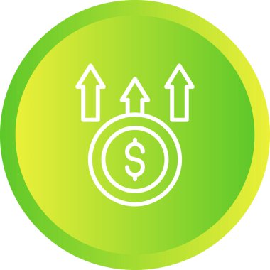 Maliyet web simgesi basit illüstrasyon