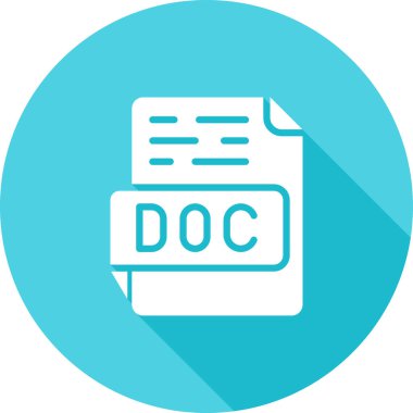doc dosya biçimi simgesi web basit illüstrasyon