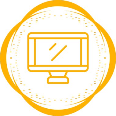 masaüstü monitörü web simgesi, vektör illüstrasyonu